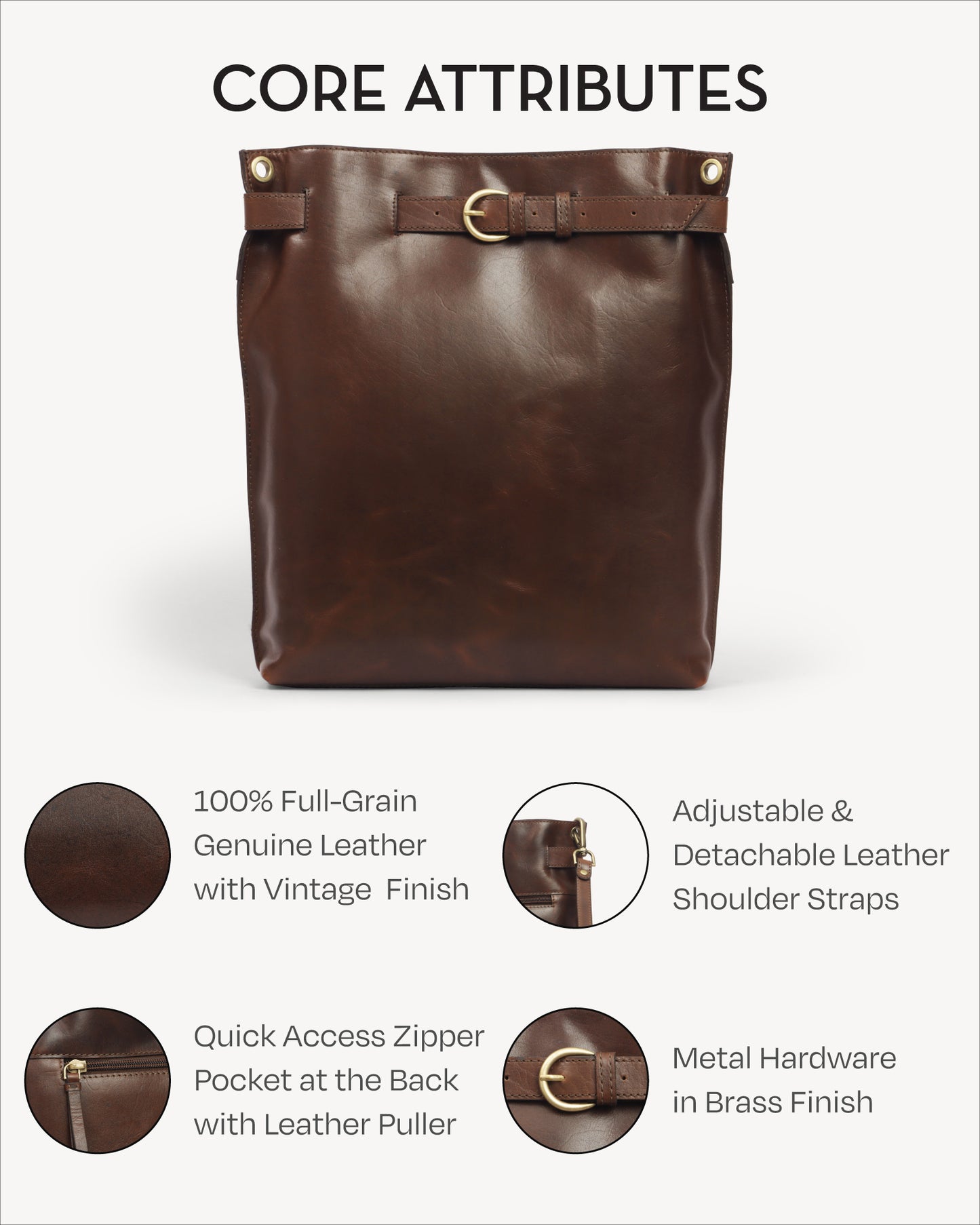 Santorini Backpack - Vintage Brown