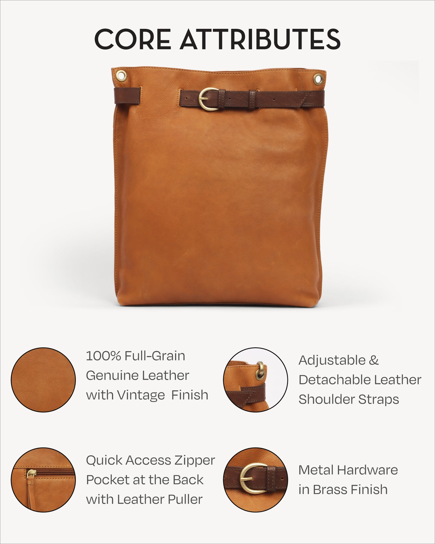 Santorini Backpack - Vintage Caramel