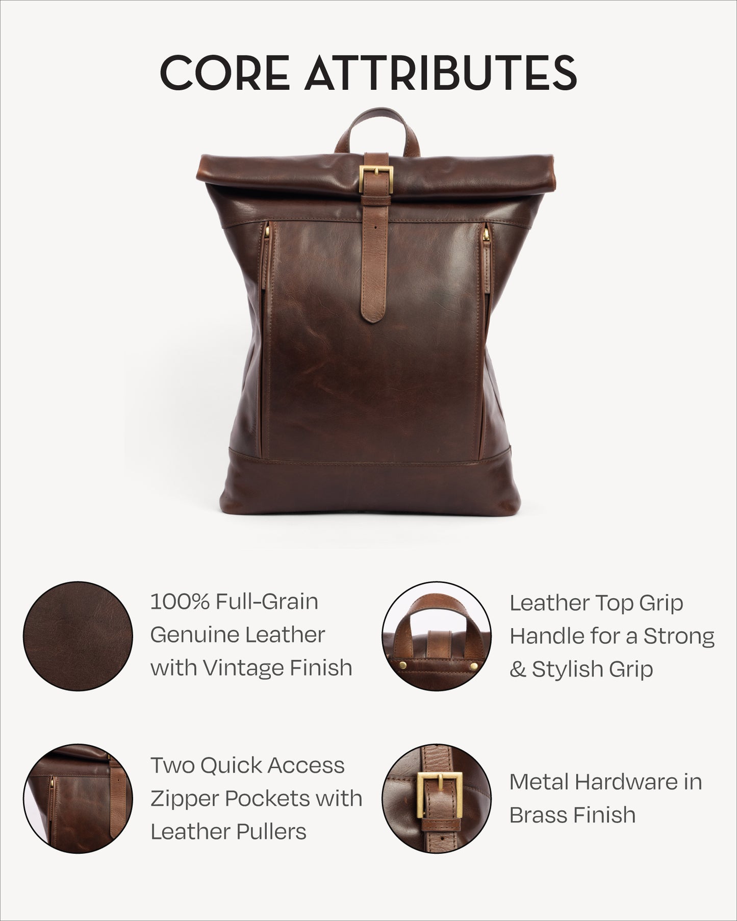 Oslo Backpack - Vintage Brown