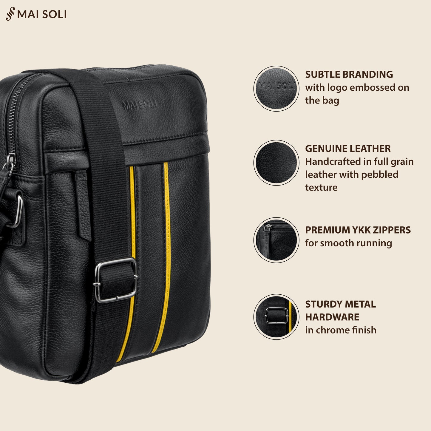 Boston Crossbody Bag - Black