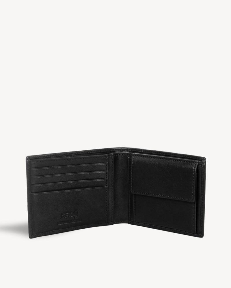 Ranger RFID Protected Bifold Wallet with Coin Pocket - Black
