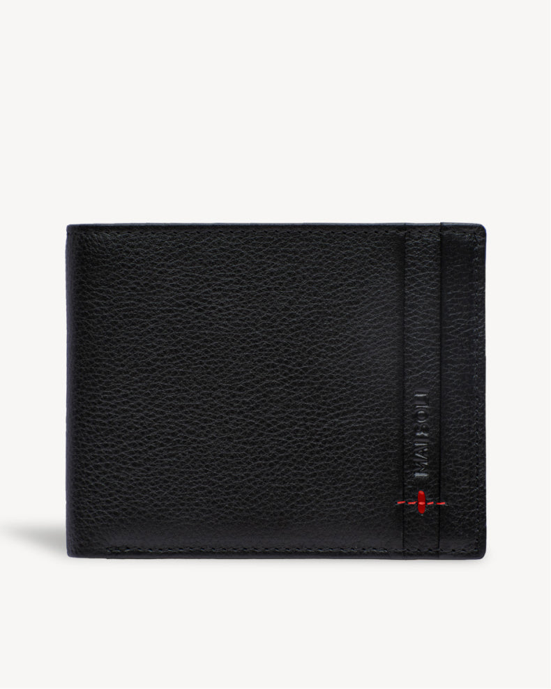 Neo Bi-Fold Wallet + Key Ring Gift Set - Black / Red