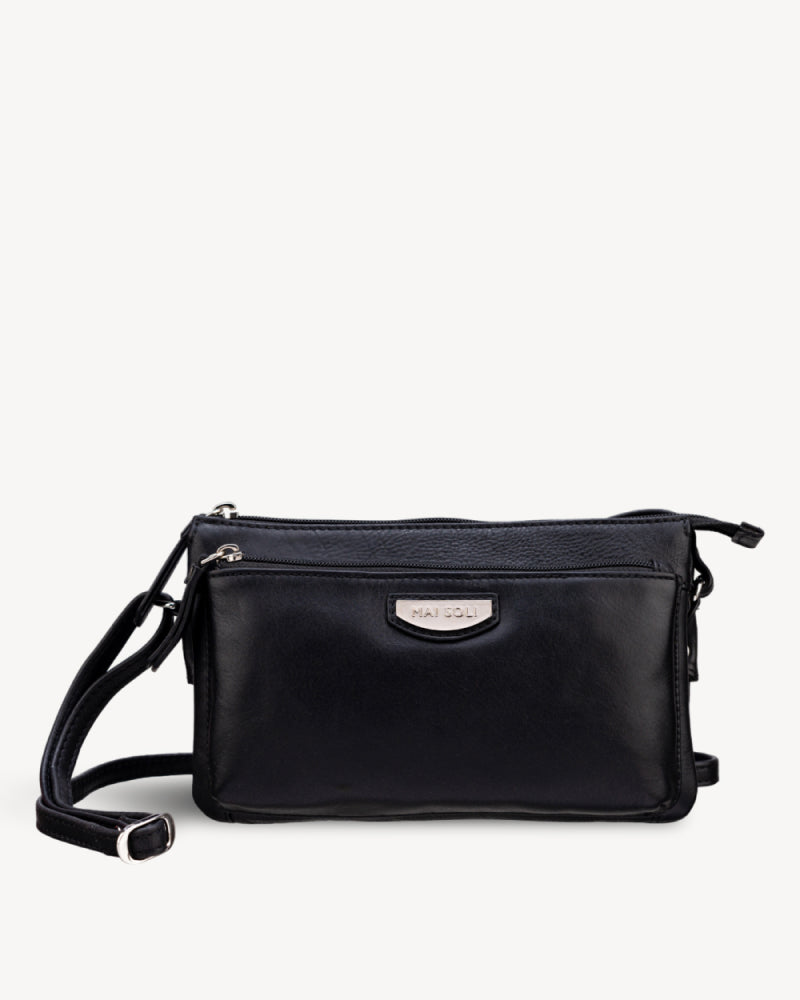 Roma Rectangle Sling Bag Black - Main Image