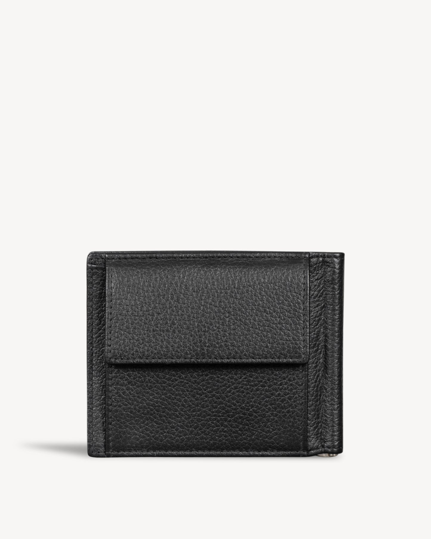 Dollaro RFID Protected Money Clip Wallet with Coin Pocket - Black