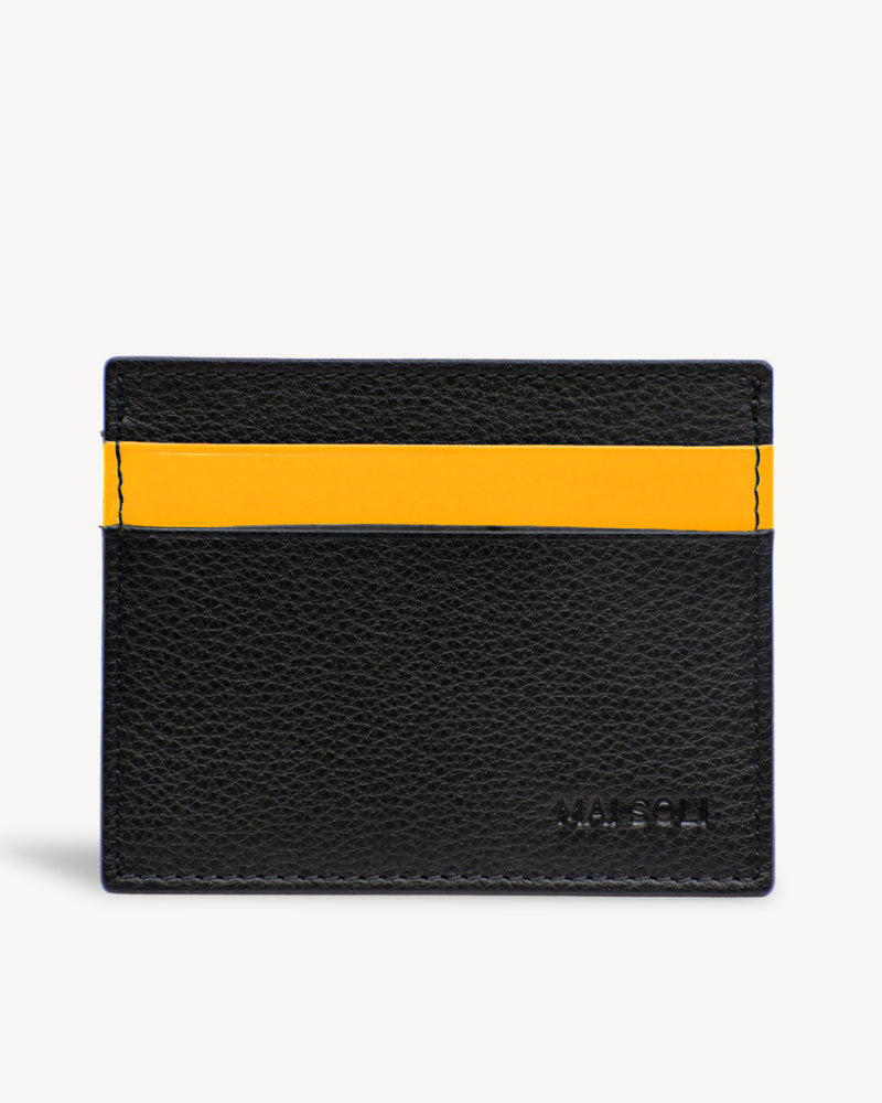 Neo Card Holder + Key Ring Gift Set - Black / Yellow