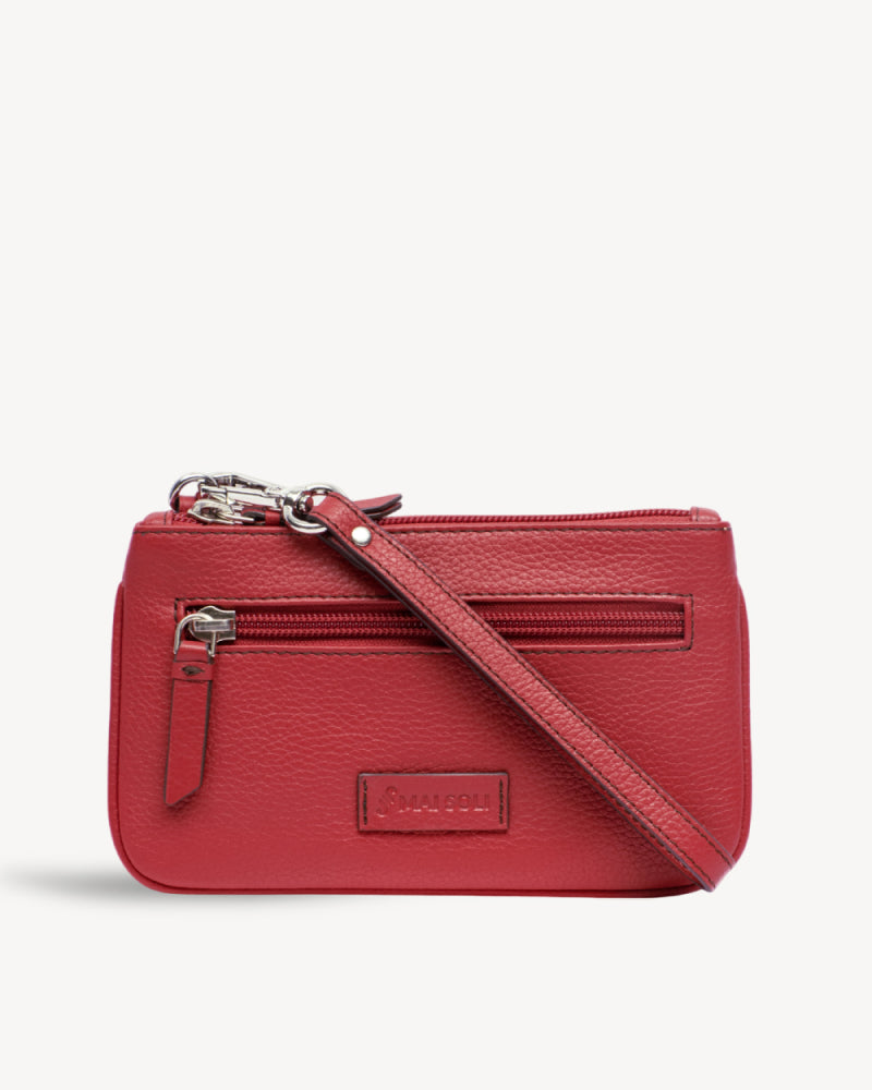 Virginia Small Slim Wristlet Pouch - Red
