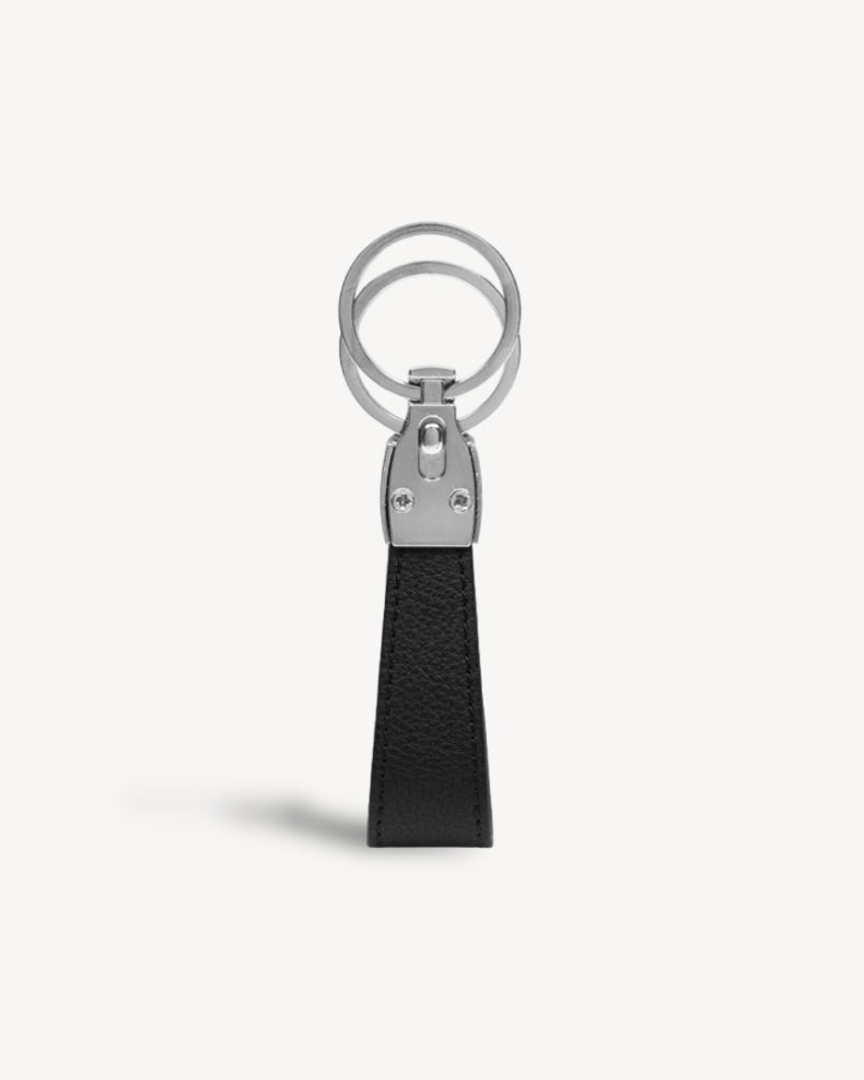 Neo Leather Key Ring -Black / Blue