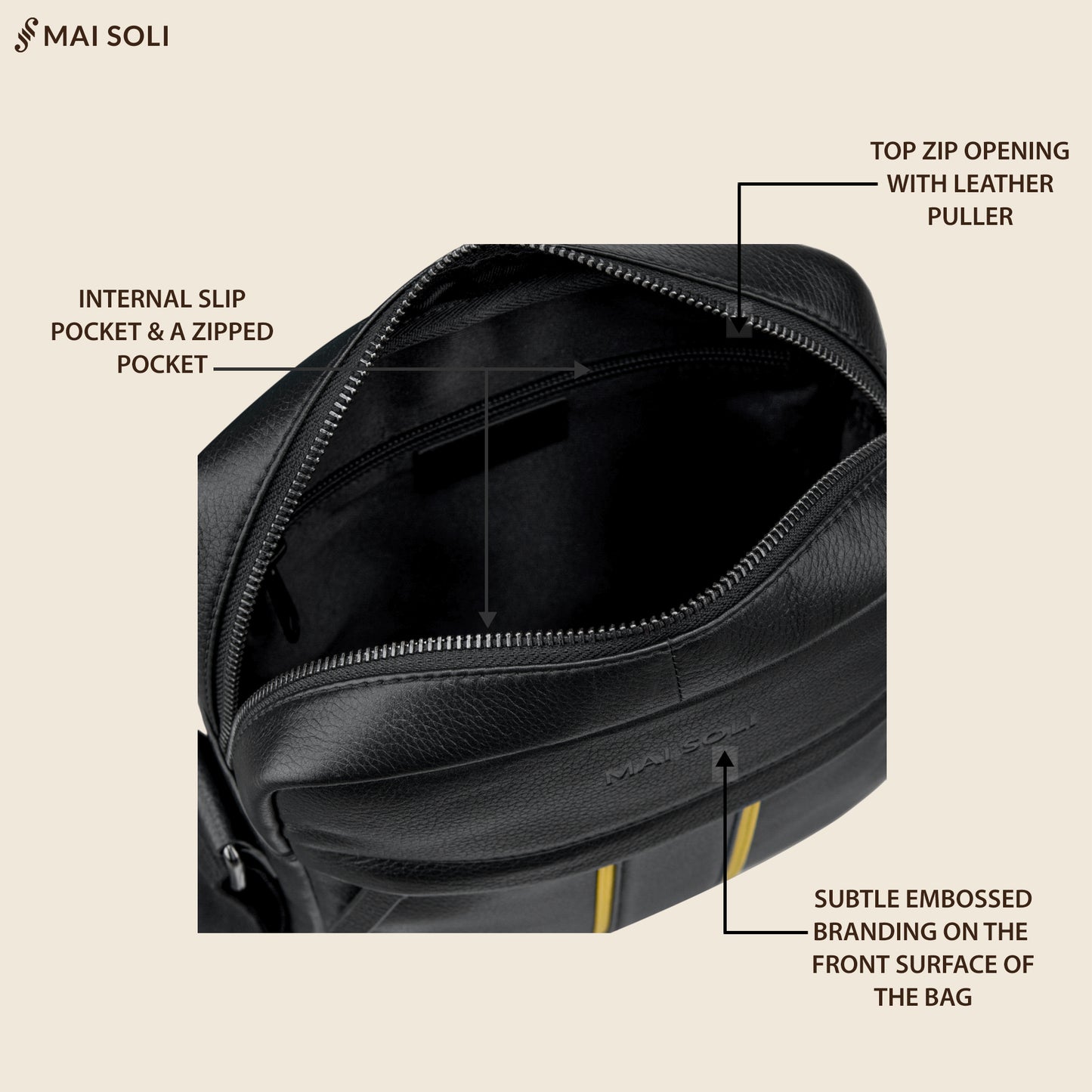 Boston Crossbody Bag - Black