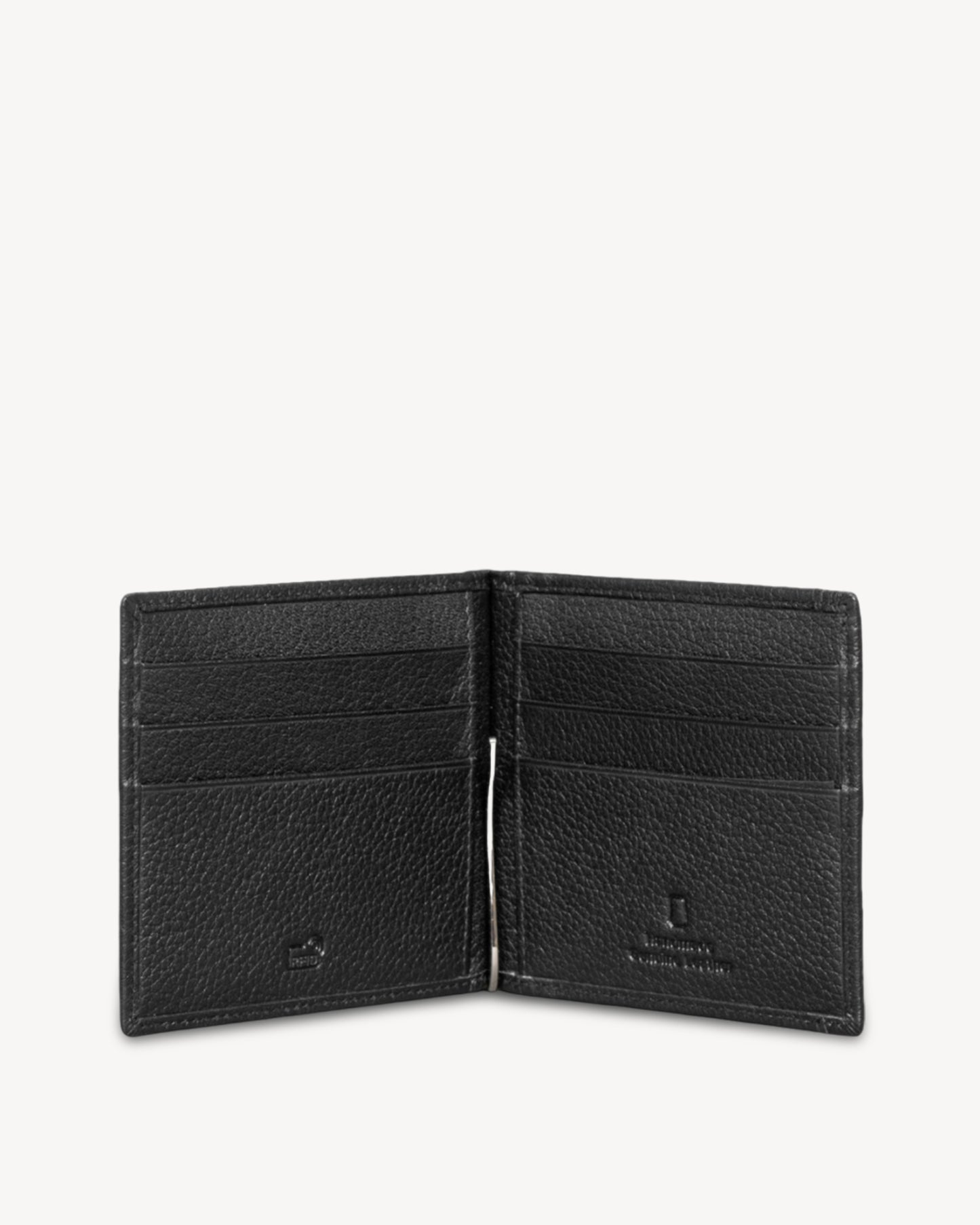 Dollaro RFID Protected Money Clip Wallet with Coin Pocket - Black