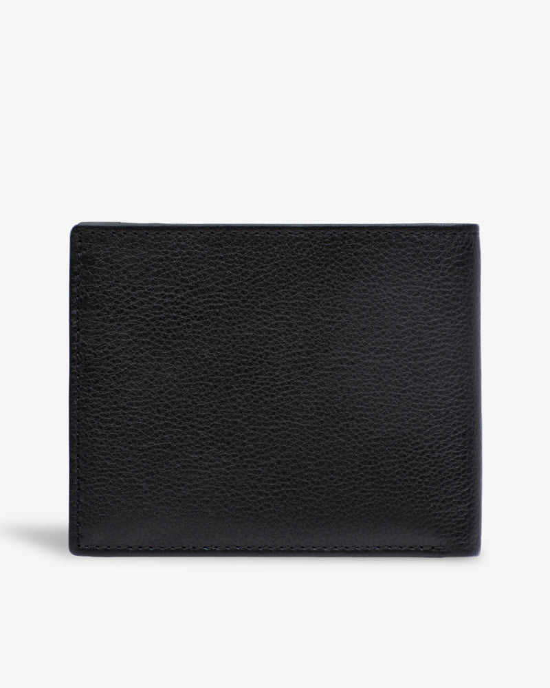 Neo Leather Two Fold wallet with Coin Pocket - Black / Yellow