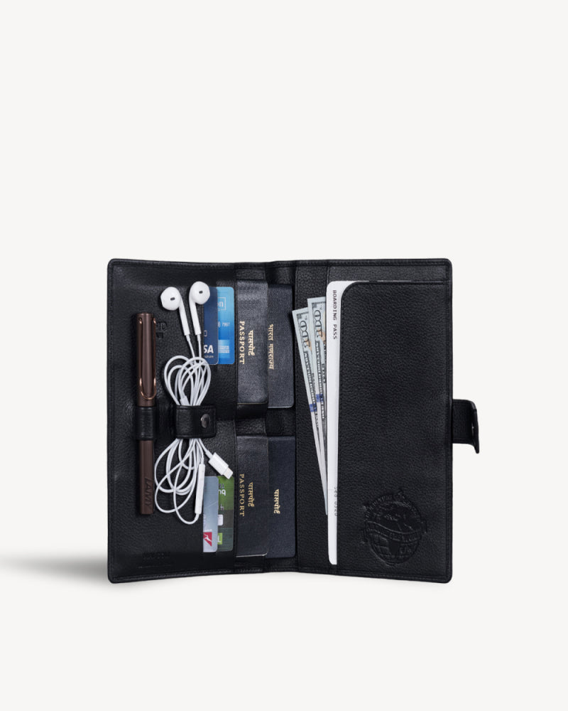 Quest Family Travel Wallet- Black