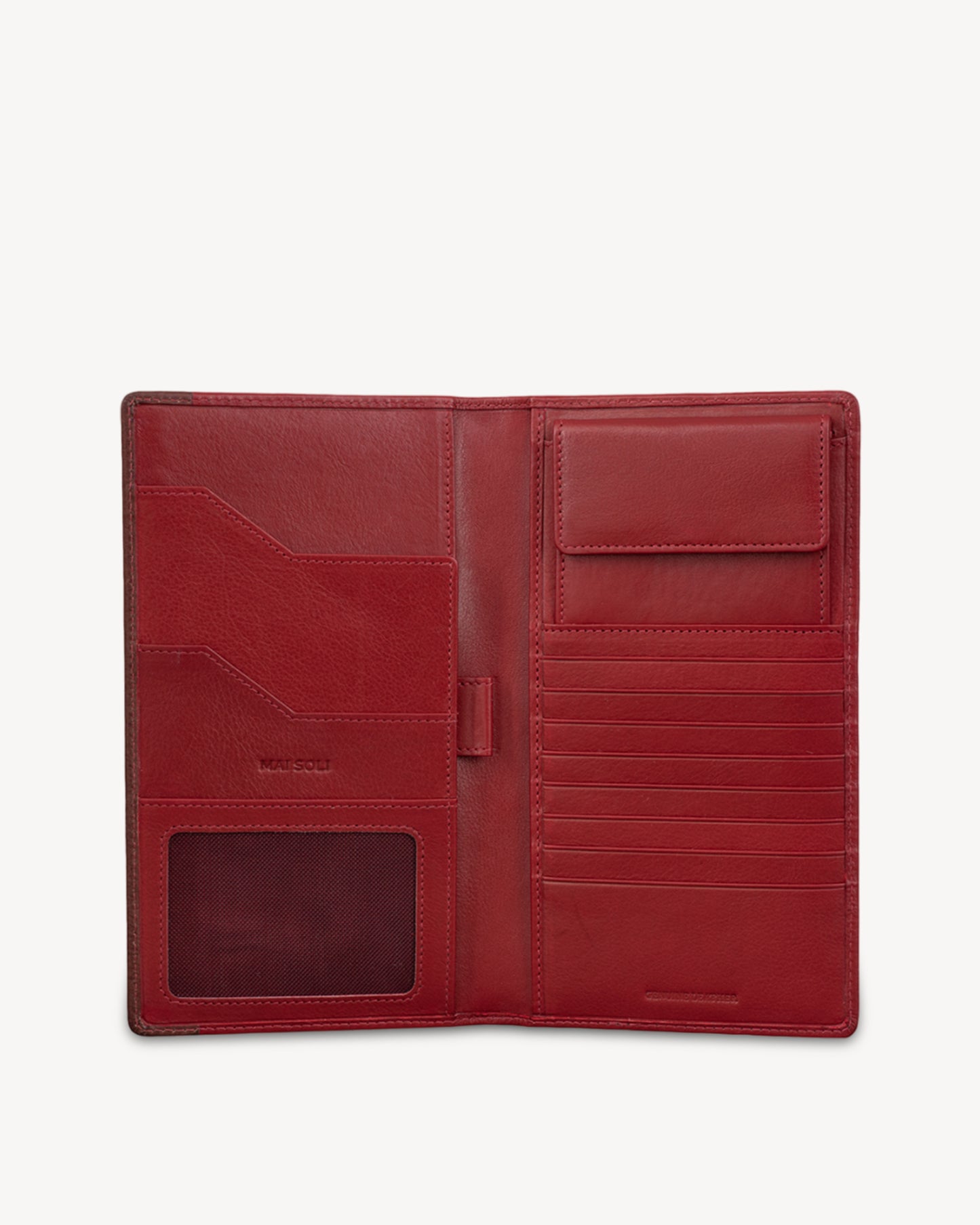 Antique Carry All Travel Wallet- Red