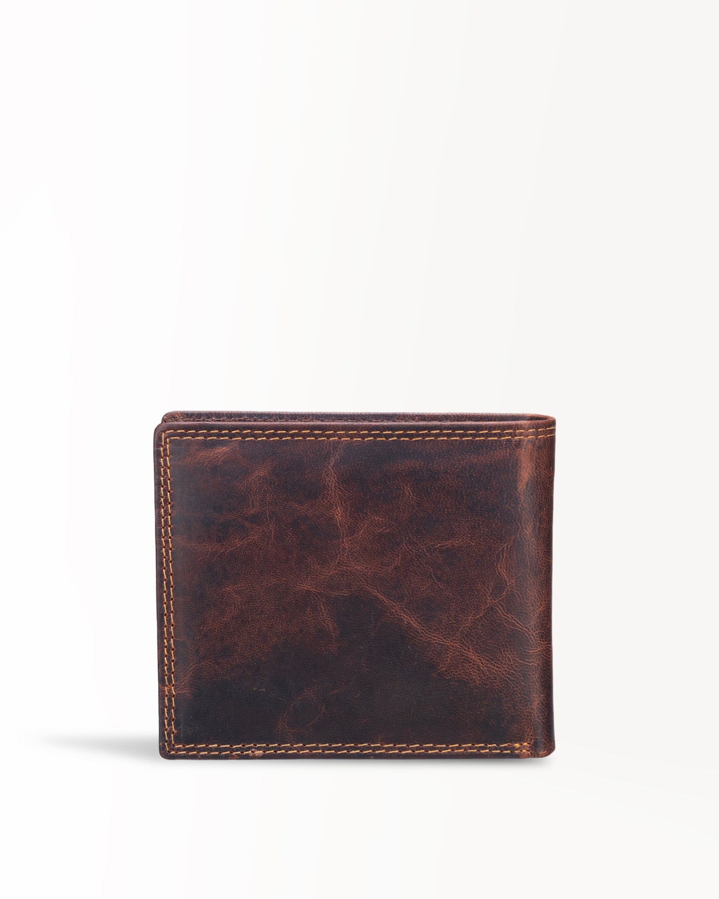 Dark Vintage Bi-Fold Wallet + Key Ring Gift Set- Brown