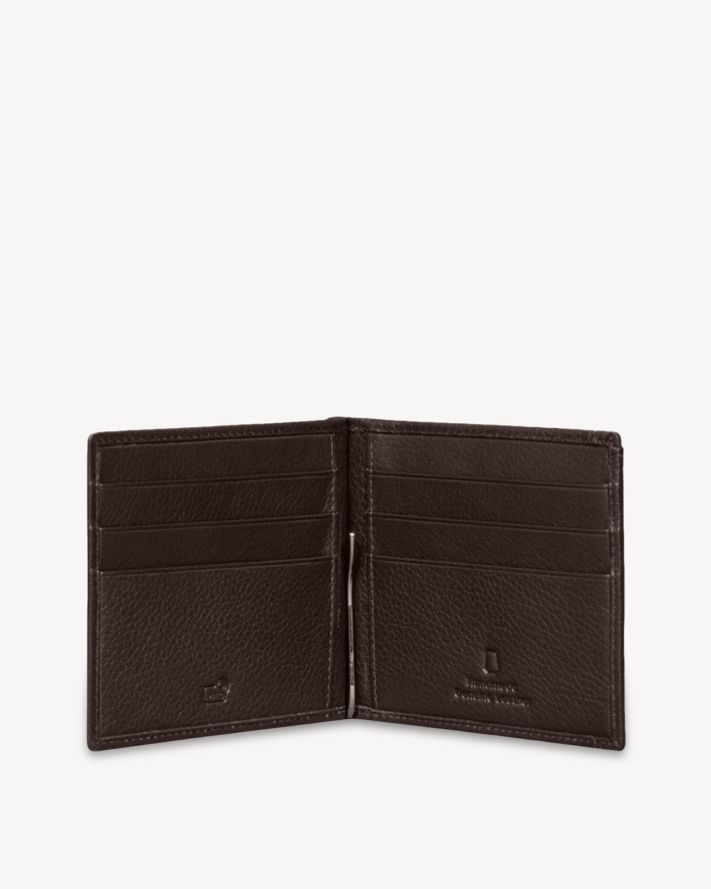 Dollaro RFID Protected Money Clip Wallet And Card Holder - Brown