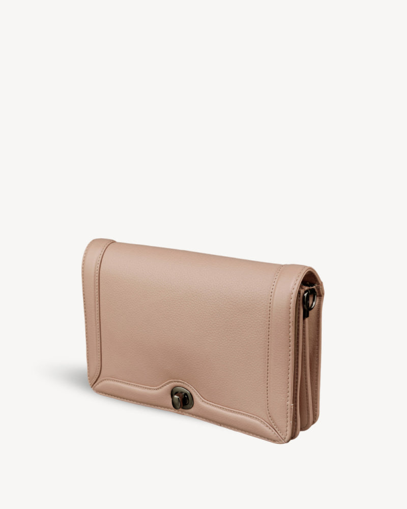 Bowie Leather Crossbody Bag - Nude Pink