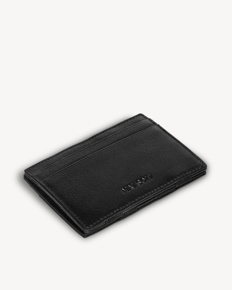 Vintage Leather Magic Wallet- Black