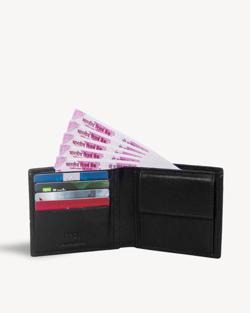 Ranger RFID Protected Bifold Wallet with Coin Pocket - Black