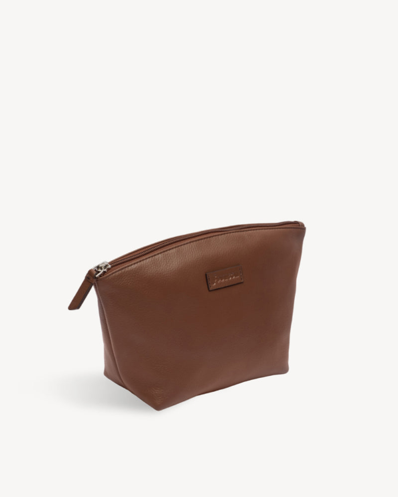 Paris Large Carry-all Pouch - Cognac Brown