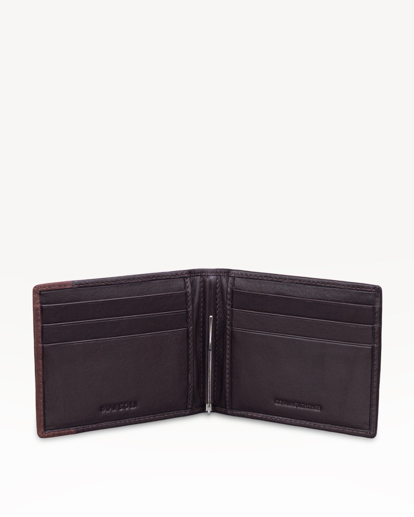 Antique Money Clip Wallet - Brown
