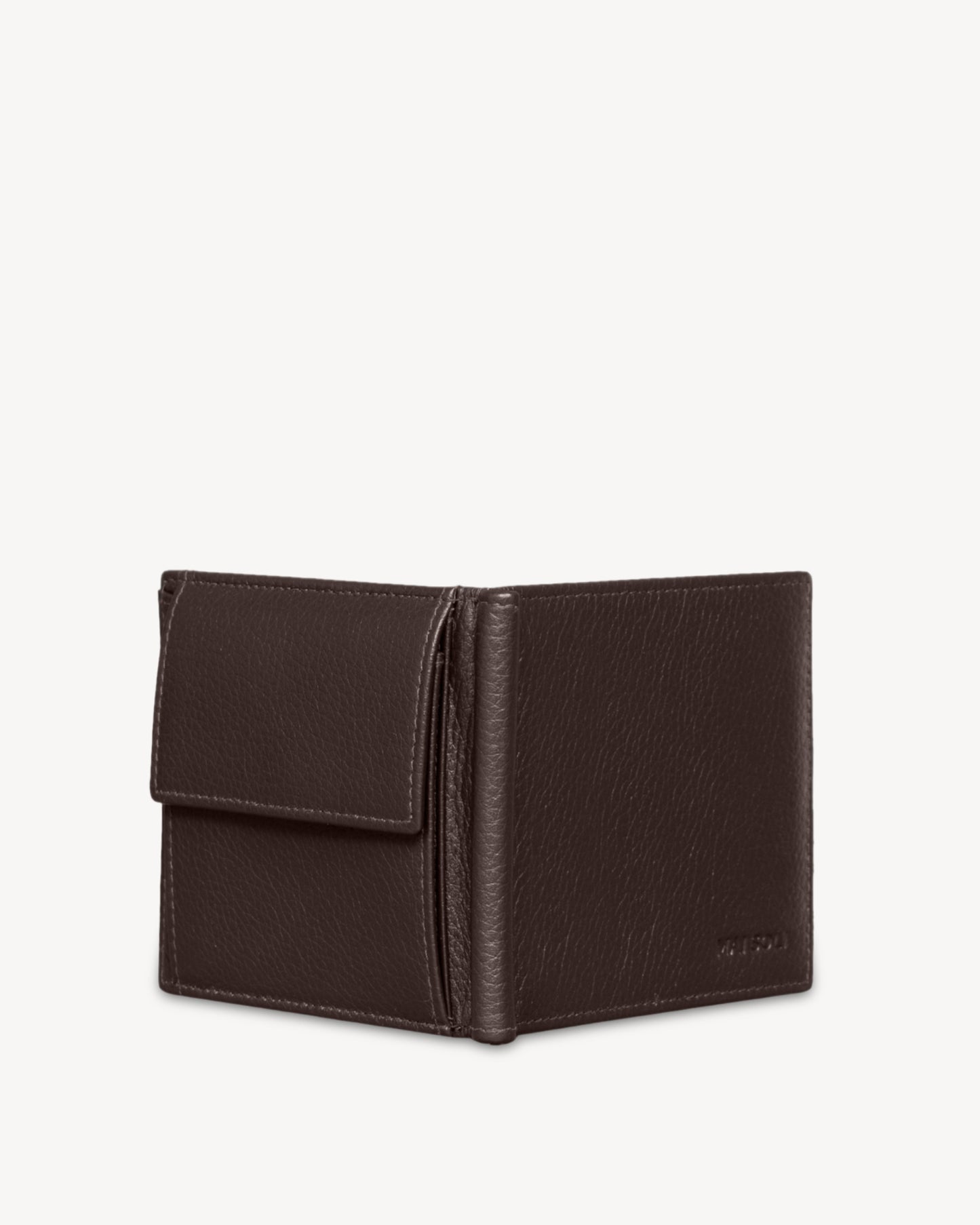 Dollaro RFID Protected Money Clip Wallet And Card Holder - Brown