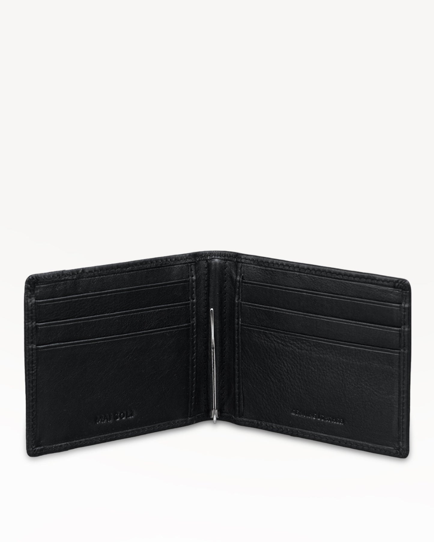 Antique Money Clip Wallet - Black