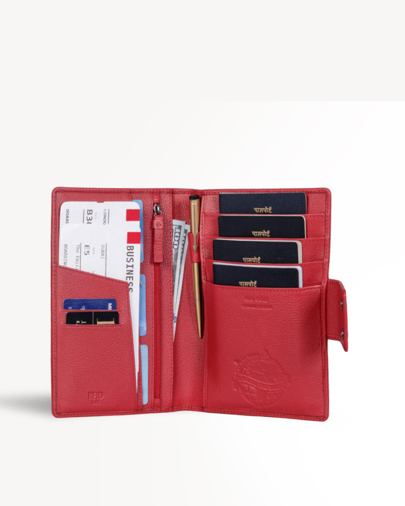 Safari Large Travel Wallet- Red