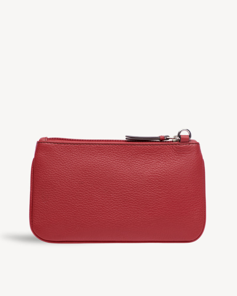 Virginia Small Slim Wristlet Pouch - Red