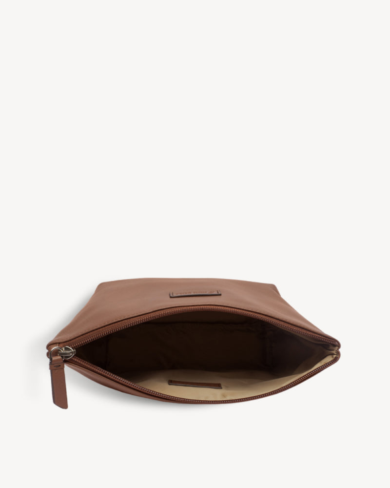 Paris Large Carry-all Pouch - Cognac Brown