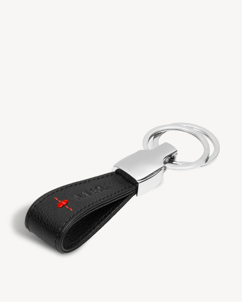 Neo Card Holder + Key Ring Gift Set - Black / Red