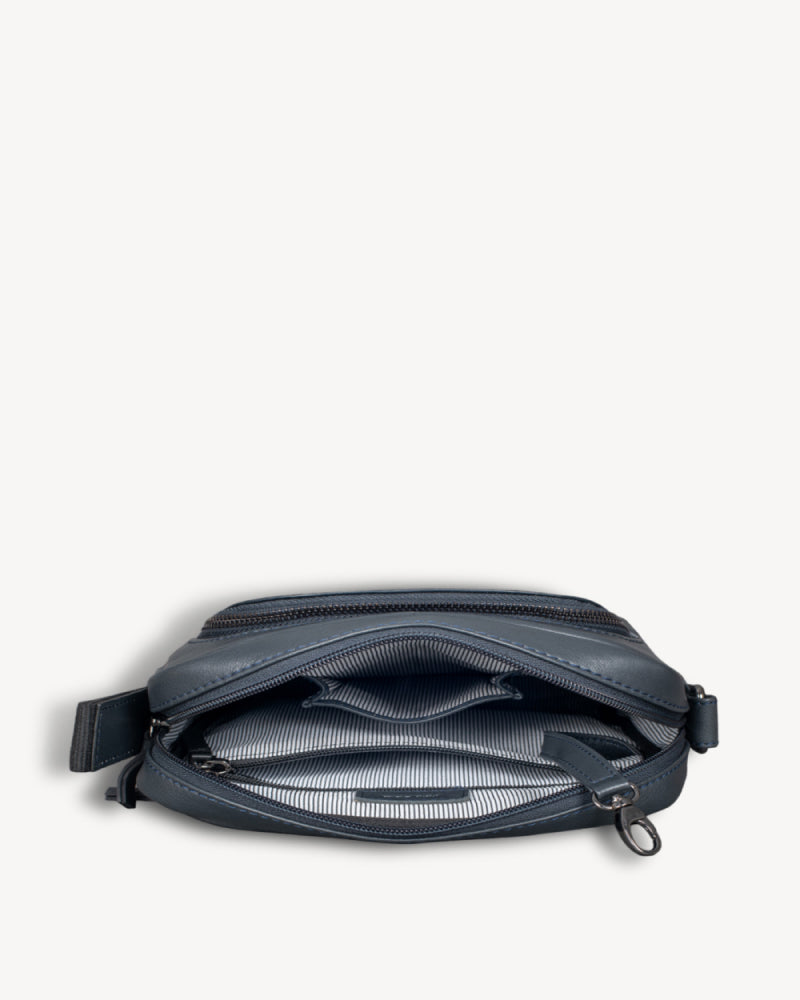 Biker Cross Body Bag - Navy