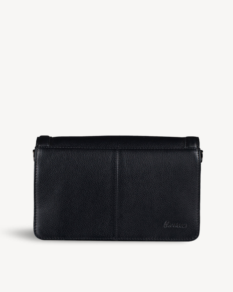 Bowie Leather Crossbody Bag - Black