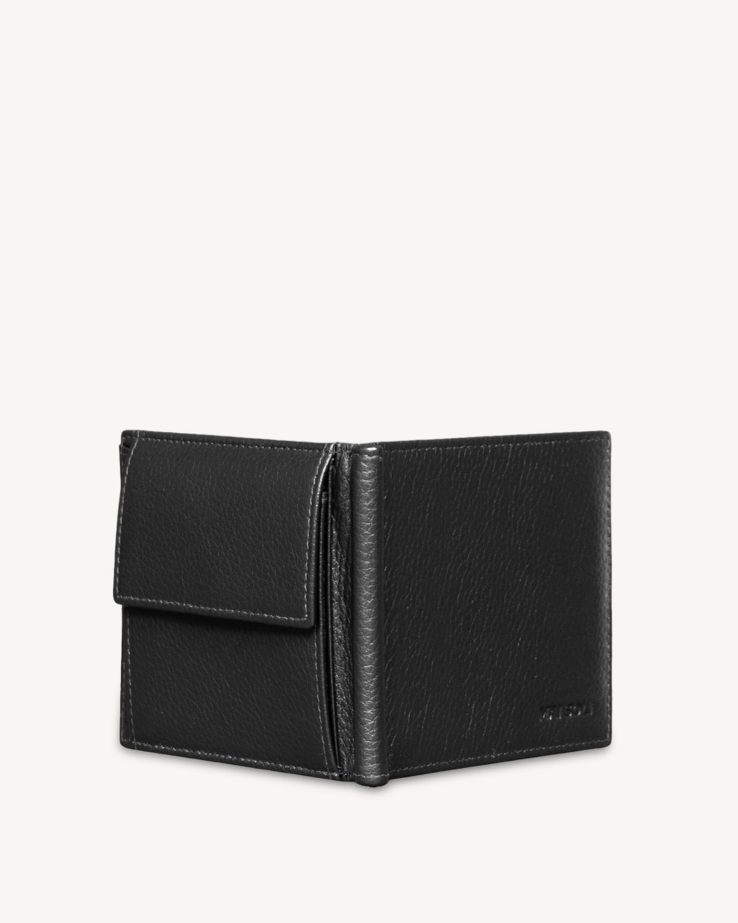 Dollaro RFID Protected Money Clip Wallet with Coin Pocket - Black / Petrol Blue