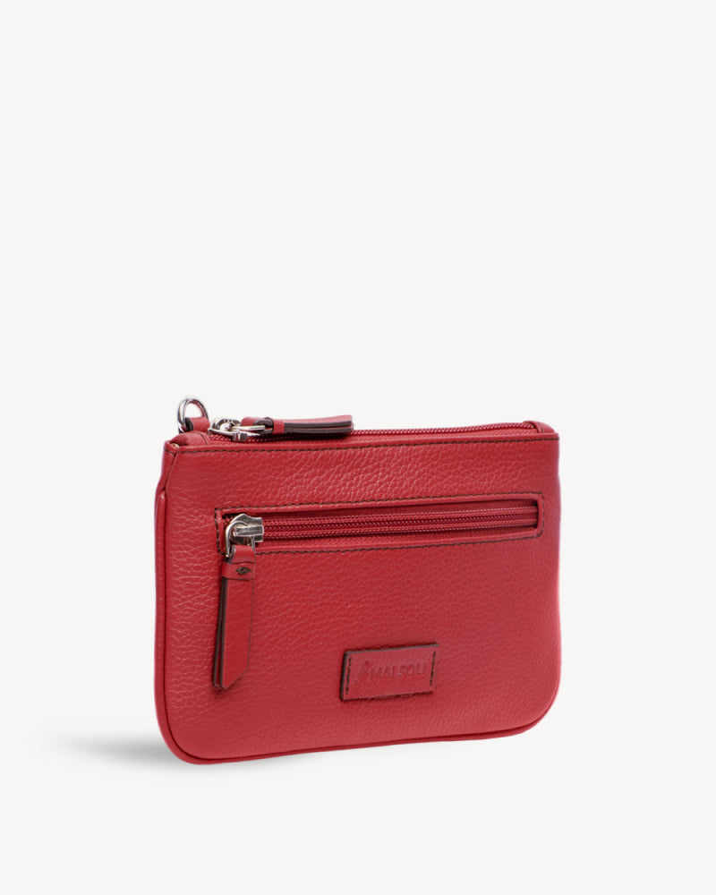 Virginia Small Slim Wristlet Pouch - Red