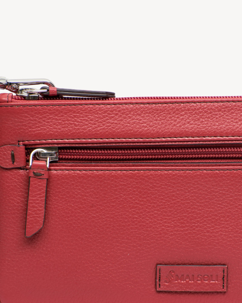 Virginia Large Slim Wristlet Pouch - Red