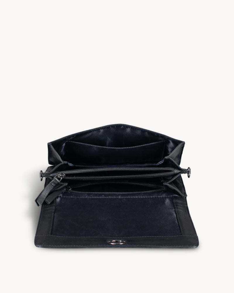 Bowie Leather Crossbody Bag - Black