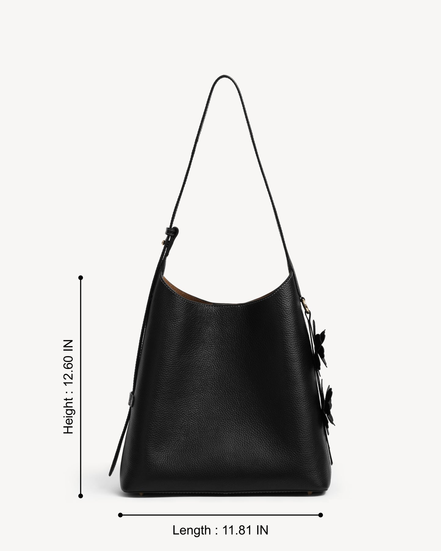 Daphne Bucket Tote Bag (Small) - Black
