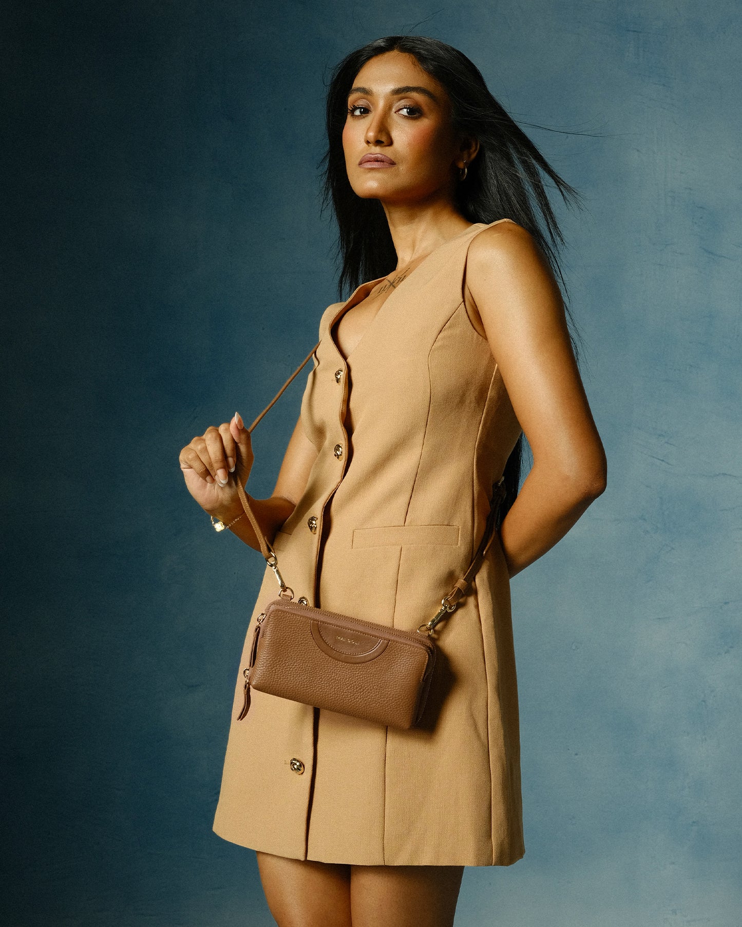 Chloe Clutch Bag - Hazelnut