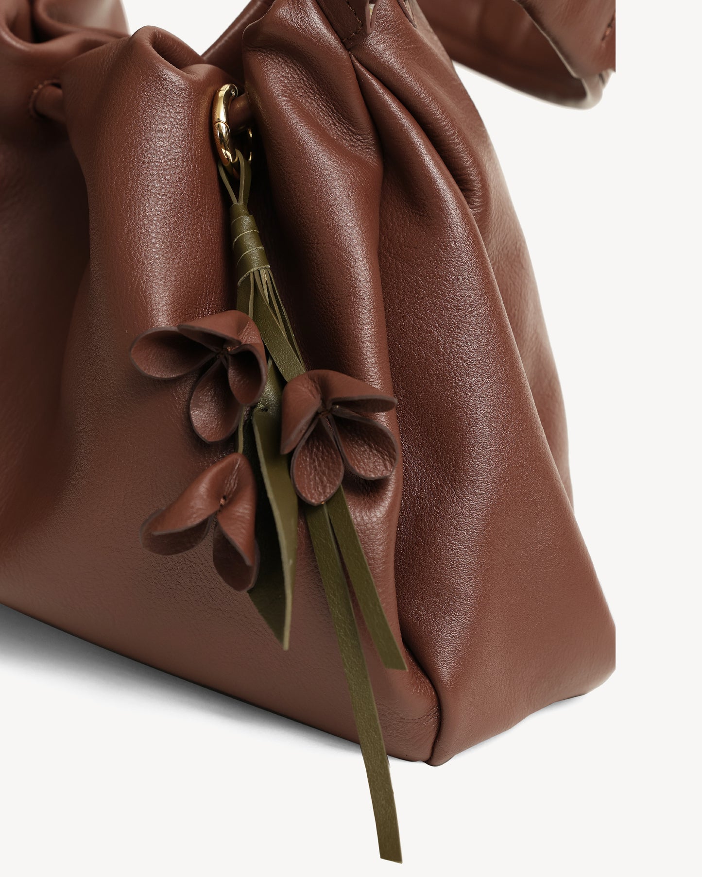 Cynthia Gather Handbag - Brown