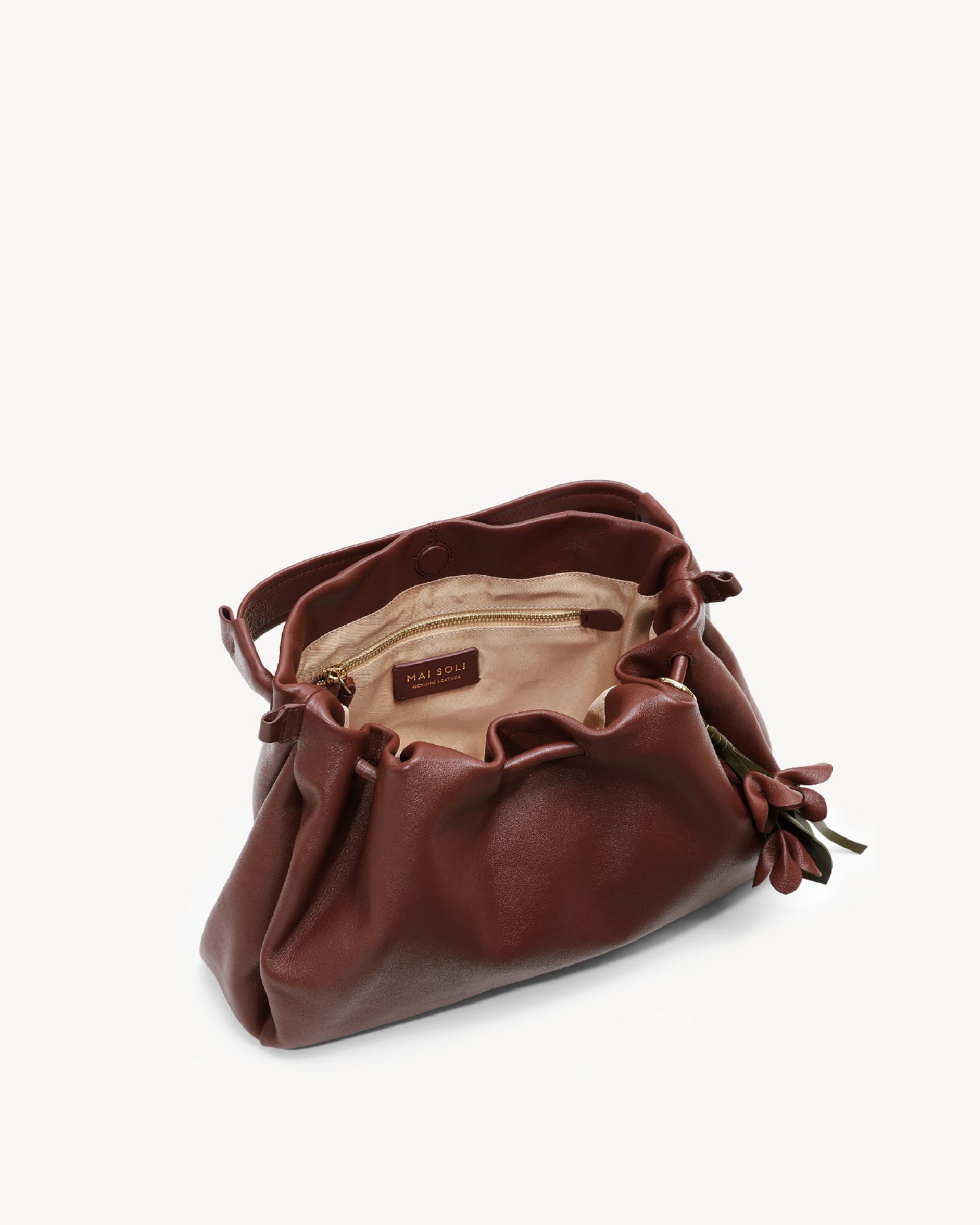 Cynthia Gather Handbag - Brown