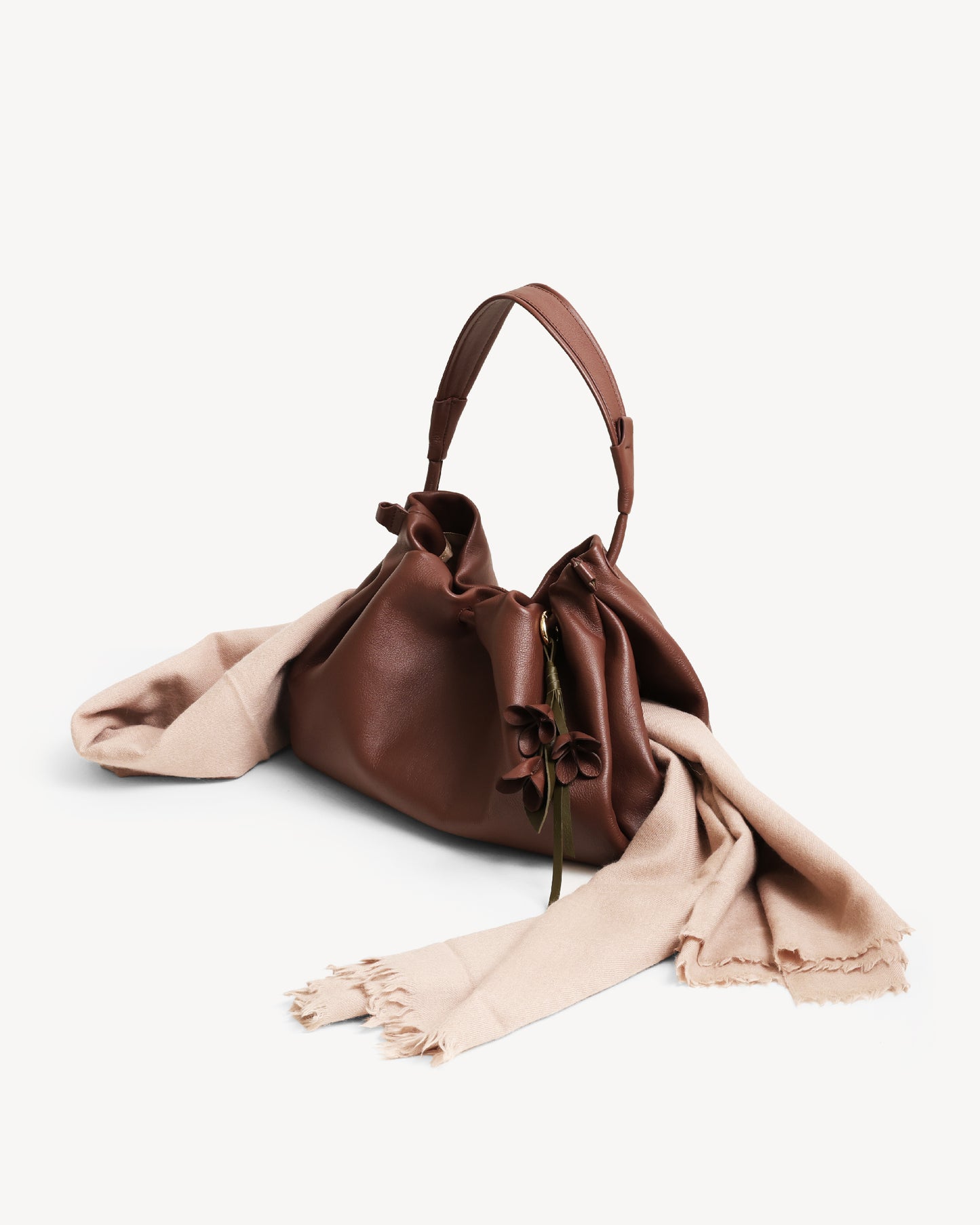 Cynthia Gather Handbag - Brown