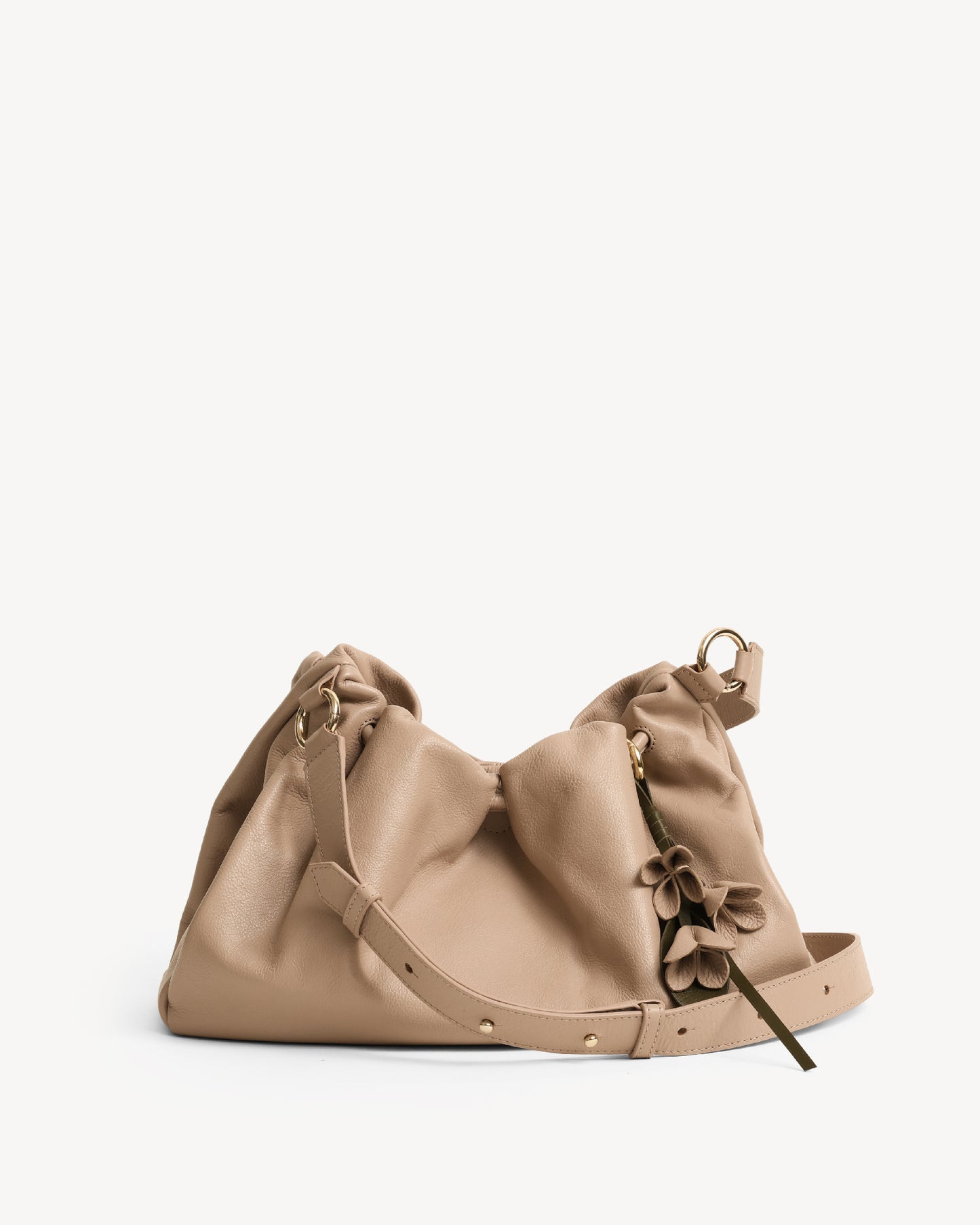 Cynthia Gather Handbag - Nude