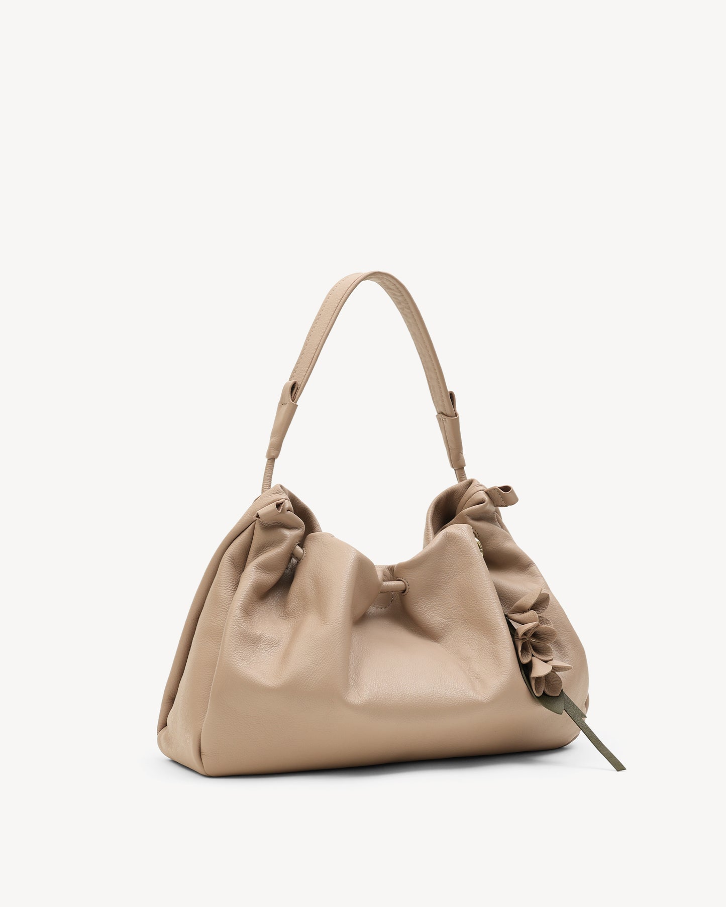 Cynthia Gather Handbag - Nude