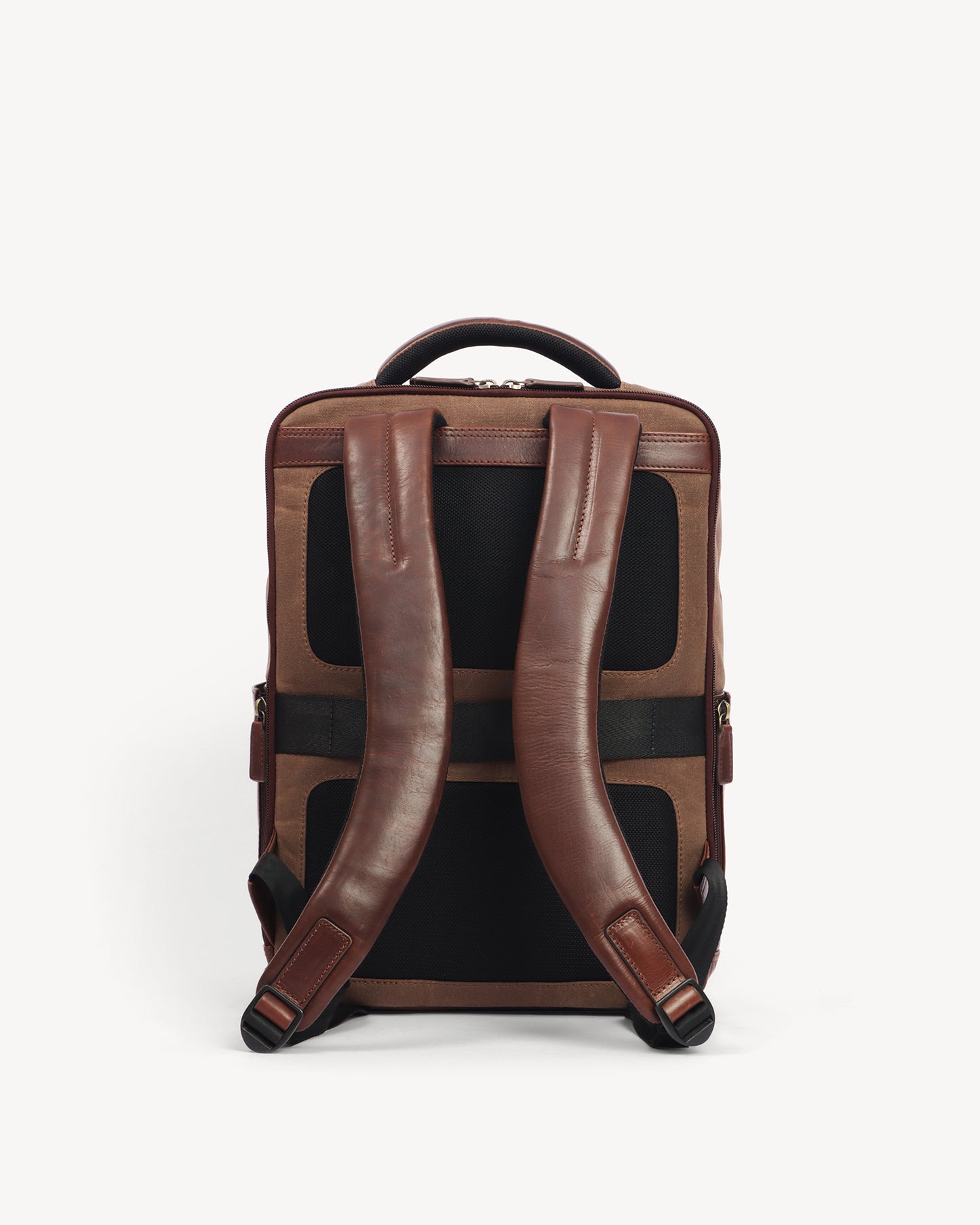Lyon Waxed Canvas & Leather Backpack - Vintage Brown