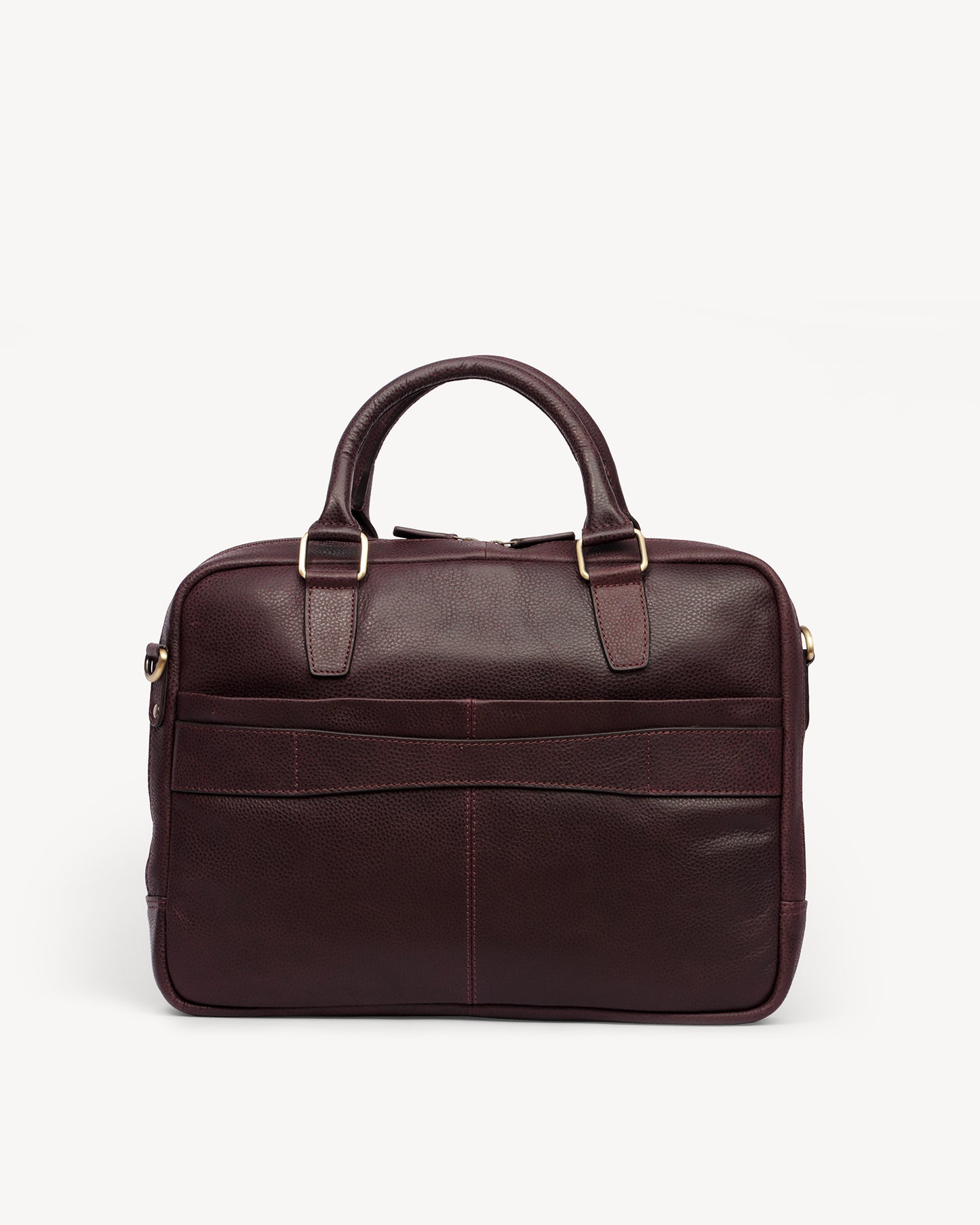 Wall Street Dual Zip Laptop Bag - Cinnamon Brown