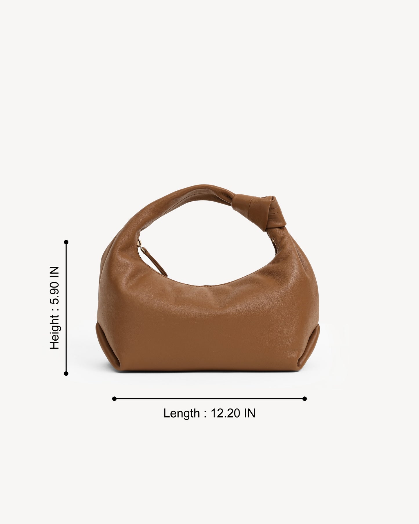 Diana Knotted Handbag - Tobacco