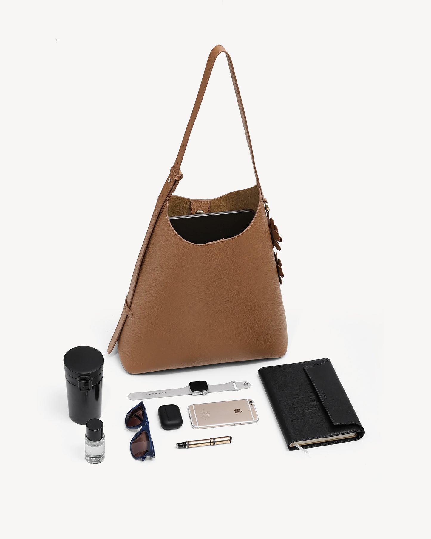 Daphne Bucket Tote Bag (Large) - Tobacco (Fits 13” Laptop)