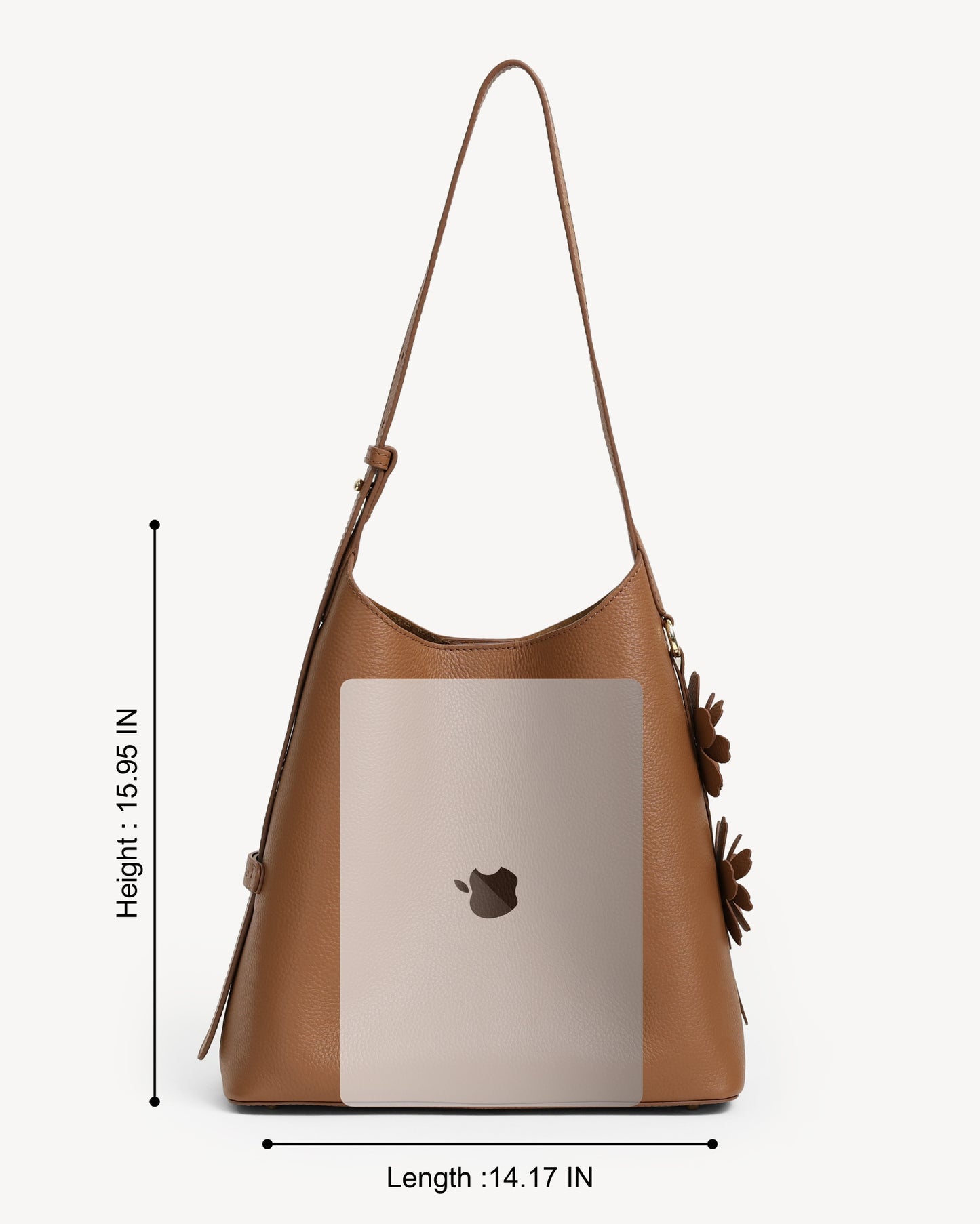 Daphne Bucket Tote Bag (Large) - Tobacco (Fits 13” Laptop)