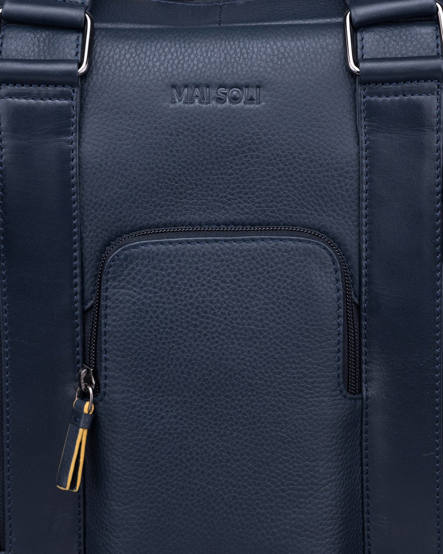 Chester Double Zip Laptop Bag - Navy Blue