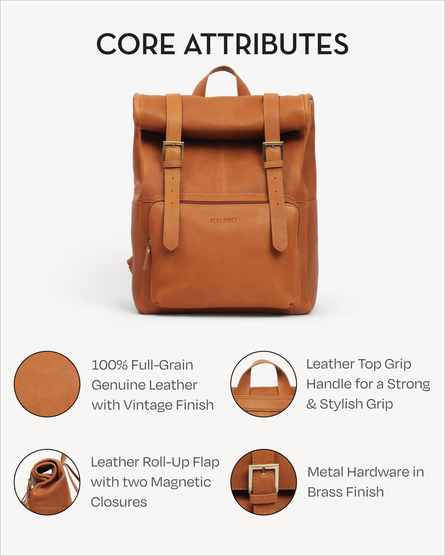 Toronto Backpack - Vintage Caramel