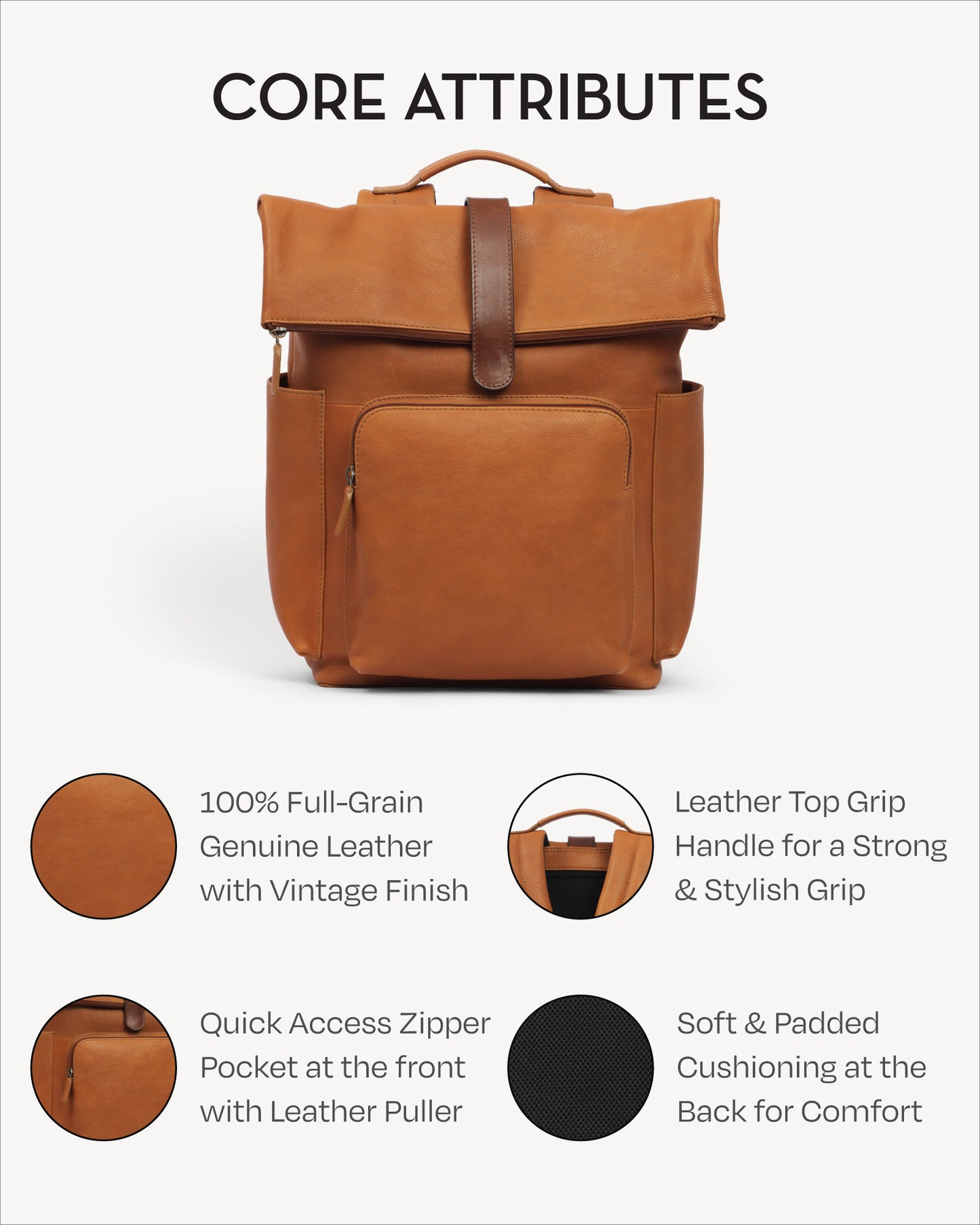 Stockholm Backpack - Vintage Caramel